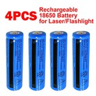 4pcs Battery 3 7v Rechargerable Li-ion 3000mah 18650 Batteries For Torch