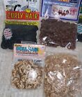 Lot Of 7 Packages Of Crafts Doll Wig Hair Curls Blonde Brown Red Black