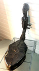 Vintage Instrument West African Tribal Kora Carved With Native Women  21 