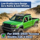Roof Rack Cargo Basket For 2005-2023 Toyota Tacoma Double Cab 144w Led Light Bar