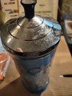 Vintage Barber Shop Glass Barbicide Disinfectant Jar New With Paperwork No Box 