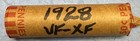 1928-p  Lincoln Cent Roll - Mixed Dates -  vf-xf  Coins   50 Coins 