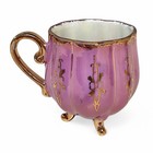 Set Of 2 Vintage Lusterware Royal Halsey Porcelain Purple Teacups Japan