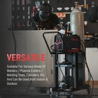 Welding Cart For Welder  Cutter three-layer Storage 360   Rolling Welding Trolley