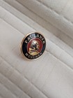 Paulaner M  nchen Brewery Collectible Breweriana Round Lapel Pin Black Red Gold