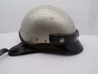 Vintage Riot Half Shell Helmet Silver Glitter Sparkle Police With Visor