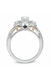 Vera Wang Love Collection 14k Multi-tone Gold Oval Diamond 3-stone Ring 4
