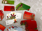 Huge Lot 600 Vtg Christmas Gift Tags Mini-cards Pink Blue Colorful  1 5 Cents Ea