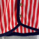 Huntingdon Mills White Red And Navy  Cardigan Sweater Boys 4t