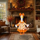 Fall Porch Goose Outfit Pumpkin Dress Goose Costume For Outdoor Lawn Decor 23 