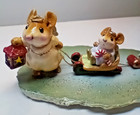 Wee Forest Folk Lighting The Way Angel Mouse Pulling Sled M-262 Retired Wff Box