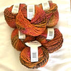6 Rolls Gedifra 35  New Wool Yarn Red Orange Brown Italy