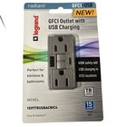 4 Of Radiant 15 Amp 125-volt Tr Self-test Gfci Duplex Outlet Type A c Usb Nickel