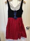 Vintage Str  sser Traditional Dirndl Dress Women 44 German Oktoberfest Costume