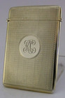 Stunning Sterling Silver Card Case Engraved Kc Mint 1912 Antique Mint