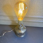Vtg Brass Table Lamp Brass Arabic Desk Reading Lamp Middle East 10    - No Shade