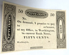 1800 50c Worthington Ohio Obsolete Currency Bank Note Fractional