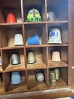 Lot Of 110 Vintage Thimbles Us States  Landmarks   Metal And Plastic 