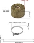 Fireproof Pipe Wrap Insulation     Heat Resistant Chimney Flue Protector W  Clips