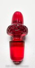 Vintage Ruby Red Glass Diamond Cut Pattern Bottle Stopper 3 Inch-skt102