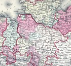 1860 Johnson Map Germany Prussia Berlin Dresden Bremen Hamburg Hanover Holstein