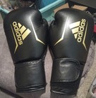 Adidas Speed 50 L14oz Training Boxing Gloves Black gold Kick boxing Gloves 12oz