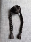 Kaya Wig C Black Braided Hair American Girl Doll Ooak Custom Replacement