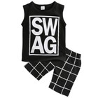 Toddler Baby Boys Clothes Letter Print Vest Tops Shorts Pants Summer Outfits Set