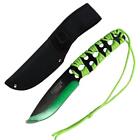 10  Tactical Green Full Tang Survival Combat Fixed Blade Hunting Knife W  Sheath