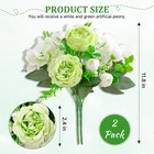 2 Pcs Peonies Artificial Flowers Silk Fake Faux Bouquet Wedding Party Decor
