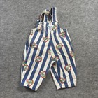 Vtg 90s Baby Bgosh By Oshkosh All Over Print Sailor Puppy Overalls 6-9  stained 