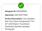 Cam Skattebo Autographed Auto Signed 16x20 Touchdown Backflip Photo Fanatics