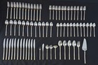 Wallace Sterling Silver Aegean Weave Gold Silverware 12 Settings 71 Total Pieces