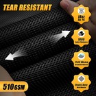 18oz Dump Truck Tarp 7 X 14 Ft black Pvc Coated Heavy Duty Cover With 5  Pock   
