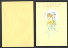 Vintage Embossed Happy Anniversary Greeting Card   Env Unused