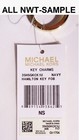 Michael Kors Tote Bag Charm Ring Key Chain Fob Black  Navy Or Plum