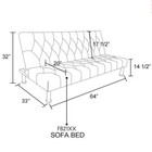 Modern Faux Leather Living Room Sofabed Foldable Futon Couch Sleeper Sofa Bed Us