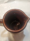Vtg Maker s Mark Beer Pitcher Brown Pottery