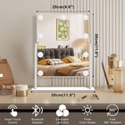 Hollywood Vanity Mirror With Lights 9 Dimmable Bulbs Makeup 10x Magnification