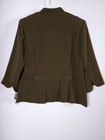 Studio One Petite 16 Olive Green Blazer Jacket Open Front 3 4 Sleeve Nwt