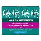 Tom s Of Maine Antiplaque   Whitening Peppermint Toothpaste Fluoride-free 4 Pack