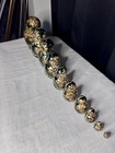 Signed 10 Pc Russian Black  Matryoshka Nesting Dolls - Hand-painted Scenes