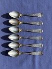 Set Of 6 Antique Farrington   Hunnewell Coin Silver Teaspoons