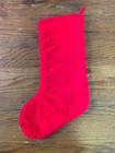 Vintage Needlepoint Christmas Reindeer Rudolph Stocking Wool Velvet Back