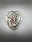 Antique Toy Gyroscope Metal Spinning Top - Red Center Very Nice