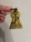 Vintage Brass Door Knocker Skeleton Key Antique Hardware Outdoor Porch Knock Vtg