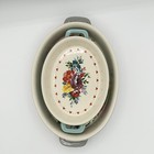 The Pioneer Woman Home Sweet Romance Blossoms 2 Piece Oval Ceramic Baking Dish