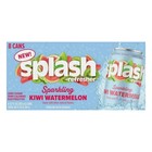 Splash Kiwi Watermelon Sparkling Water 12 Fl Oz 8 Cans Refreshing Fizzy Drink
