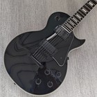 Lp Custom Shop Black Body   Black Hardware Electric Guitars  Ship From Us