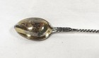 Antique Silver Souvenir Spoon Malmo Sweden Double Sided Face